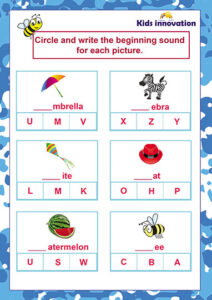  English Worksheets for kindergarten