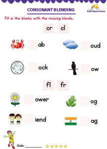 consonant blending worksheet