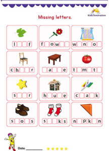 Kindergarten Phonics Worksheet