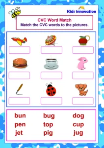 Kindergarten phonics worksheet